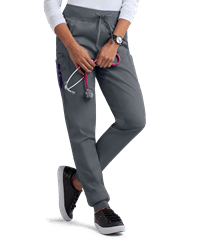 Style # BSS708: PEWTEUA Butter-Soft STRETCH Women's 4-Pocket Cargo Jogger Scrub Pants