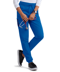 Style # BSS708: RROYUA Butter-Soft STRETCH Women's 4-Pocket Cargo Jogger Scrub Pants