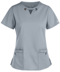 Style # BSS754: SILVEUA Butter-Soft STRETCH Women's 4-Pocket Large Grommet Scrub Top
