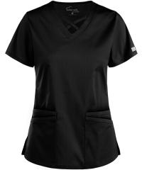 Style # BSS756: BLACKUA Butter-Soft STRETCH Women's 4-Pocket Crisscross Scrub Top