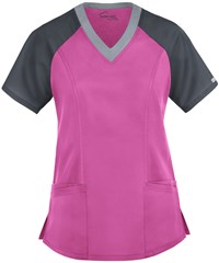 UA Butter-Soft STRETCH Women's 5-Pocket Active Color Block Scrub Top