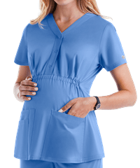 UA Butter-Soft STRETCH Women's 3-Pocket Knit Panel Maternity Scrub Top