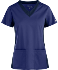 UA Butter-Soft STRETCH Women's 2-Pocket Contrast Fashion Scrub Top