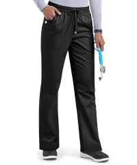 Style # BSS907: BLACKUA Butter-Soft STRETCH Women's 3-Pocket Elastic Waist Drawstring Scrub Pants