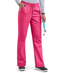 Style # BSS907: FUCHSUA Butter-Soft STRETCH Women's 3-Pocket Elastic Waist Drawstring Scrub Pants