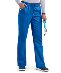 Style # BSS907: RROYUA Butter-Soft STRETCH Women's 3-Pocket Elastic Waist Drawstring Scrub Pants