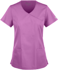 Style # BSS929: ORCHIUA Butter-Soft STRETCH Women's 3-Pocket V-Neck Mock Wrap Scrub Top