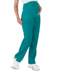 Style # BSSN829: TETEAUA Butter-Soft STRETCH Women's 6-Pocket Knit Waist Maternity Scrub Pants