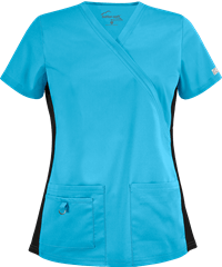 UA Butter-Soft STRETCH Women's 3-Pocket V-Neck w/ Side Knit Panels Scrub Top