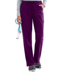 Style # BU478: EGGPLEasy STRETCH by Butter-Soft™ Eden Women's 4-Pocket Drawstring Scrub Pants