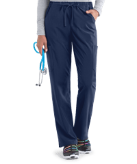 Style # BU478: NAVYEasy STRETCH by Butter-Soft™ Eden Women's 4-Pocket Drawstring Scrub Pants