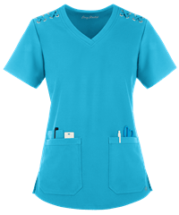 Easy STRETCH by Butter-Soft™ Leila Women's 3-Pocket Lace Up Grommet Scrub Top