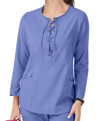 Easy STRETCH by Butter-Soft™ Jayma Women's 2-Pocket Long Sleeve Lace-up Front Scrub Top