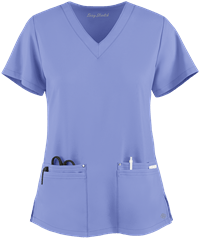 Easy STRETCH by Butter-Soft™ Lina Mitered Women's 4-Pocket V-Neck Scrub Top