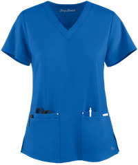 Style # BU635: ROYALEasy STRETCH by Butter-Soft™ Lina Mitered Women's 4-Pocket V-Neck Scrub Top