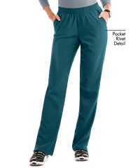 Style # BU729: CARIBEasy STRETCH by Butter-Soft™ Alana Women's 2-Pocket Pull On Scrub Pants