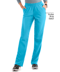 Style # BU729: TURQUEasy STRETCH by Butter-Soft™ Alana Women's 2-Pocket Pull On Scrub Pants