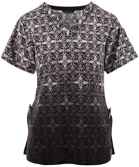 Carhartt Dakota Dip Dye Women's 3-Pocket STRETCH V-Neck Print Scrub Top