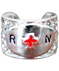 CharMED Crystal Registered Nurse Stethoscope Charm
