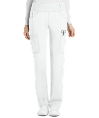 Style # CK002: WHITECherokee iflex Women's 6-Pocket STRETCH Knit Waistband Cargo Scrub Pants