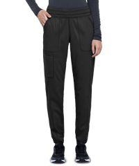 Style # CK011: BLACKCherokee Workwear Revolution Women's 5-Pocket STRETCH Elastic Waistband Jogger Scrub Pants