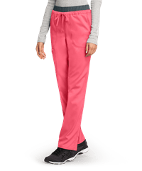 Cherokee Workwear Revolution Women's 5-Pocket Drawstring Cargo PETITE Scrub Pants