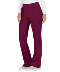 Style # CK110: WINECherokee Workwear Revolution Women's 4-Pocket STRETCH Pull-On Cargo Scrub Pants