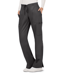 Style # CK120: PEWTECherokee Workwear Revolution Women's 5-Pocket STRETCH Drawstring Cargo Scrub Pants