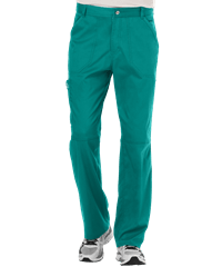 Style # CK140: TEALCherokee Workwear Revolution Men's 7-Pocket STRETCH Cargo Scrub Pants