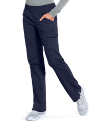 Style # CK170: NAVYCherokee Workwear Professionals Women's 6-Pocket STRETCH Pull-on Scrub Pants