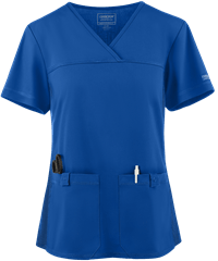 Cherokee Workwear Professionals Women's 2-Pocket STRETCH Knit Side Panel V-Neck Scrub Top