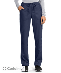Cherokee Workwear Revolution Tech Women's 4-Pocket Elastic Waistband PETITE Scrub Pants