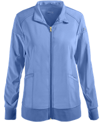 Cherokee iflex Women's 2-Pocket STRETCH Knit Panel Zip Front Scrub Jacket