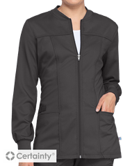 Cherokee Workwear Revolution Tech Women's 3-Pocket STRETCH Zip Front Scrub Jacket