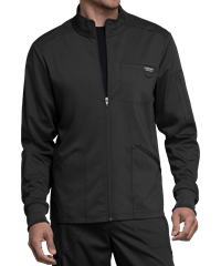 Style # CK320: BLACKCherokee Workwear Revolution Men's 4-Pocket STRETCH Zip Front Scrub Jacket