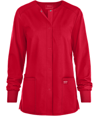 Cherokee Workwear Professionals Women's 3-Pocket STRETCH Snap Front Scrub Jacket
