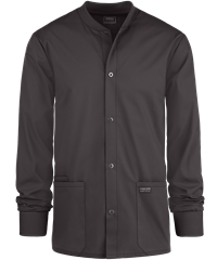 Style # CK360: PEWTECherokee Workwear Professionals Men's 3-Pocket STRETCH Snap Front Scrub Jacket
