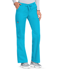 Cherokee Workwear Women's 4-Pocket Low Rise Drawstring PETITE Scrub Pants