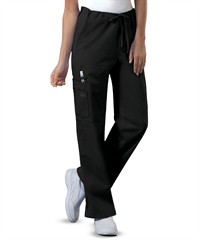 Style # CK4043: BLACKCherokee Workwear Core STRETCH Unisex 5-Pocket Drawstring Scrub Pants