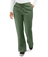 Style # CK4101: OLIVECherokee Workwear Women's 3-Pocket Drawstring Flare Leg Scrub Pants