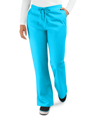 Style # CK4101: TURQUCherokee Workwear Women's 3-Pocket Drawstring Flare Leg Scrub Pants