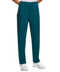 Style # CK4200: CARIBCherokee Workwear Women's 4-Pocket Elastic Waist Utility Scrub Pants