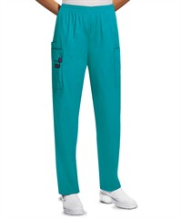 Style # CK4200: TEBLUCherokee Workwear Women's 4-Pocket Elastic Waist Utility Scrub Pants