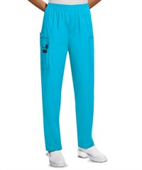 Style # CK4200: TURQUCherokee Workwear Women's 4-Pocket Elastic Waist Utility Scrub Pants