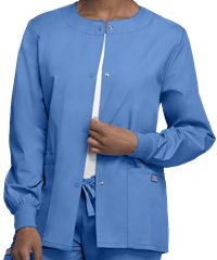 Style # CK4350: CEILCherokee Workwear Women's 3-Pocket Snap Front Scrub Jacket