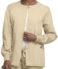 Cherokee Workwear Women's 3-Pocket Snap Front Scrub Jacket