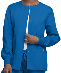 Style # CK4350: ROYALCherokee Workwear Women's 3-Pocket Snap Front Scrub Jacket