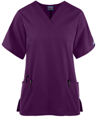 Style # CK4700: NEEGGCherokee Workwear Women's 3-Pocket V-Neck Scrub Top