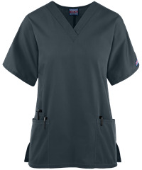 Style # CK4700: PEWTECherokee Workwear Women's 3-Pocket V-Neck Scrub Top