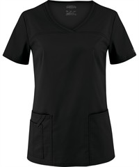 Style # CK4727: BLACKCherokee Workwear Core STRETCH Women's 4-Pocket V-Neck Scrub Top